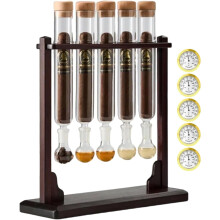 Zigarren-Aroma-Infuser-Set mit Glasröhrchen, Holzständer &