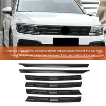 LHD for  L 2017-2021 Glossy Black Front Bumper Mesh Center Grille Grill Moulding Strips Cover Trim