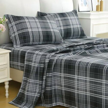 4-teiliges Bettwäscheset (Queen-Size), weich, atmungsaktiv, tiefe Taschen (40 cm), knitterfrei, kühlend, Öko-Tex-zertifiziert – Schwarz/Weiß