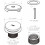 Matte Black Tub Drain Conversion Kit with Overflow Faceplate, Fine/Coarse Thread – Compatible with Standard Bathtubs 5