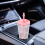 Bicchiere termico in plastica rosa da 710 ml con fiocco, coperchio e cannuccia 2