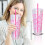 Bicchiere termico in plastica rosa da 710 ml con fiocco, coperchio e cannuccia 4