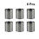 OUNONA 6 Pcs Quart Metal Cans Empty Paint with Lids Storage Containers Silver 1
