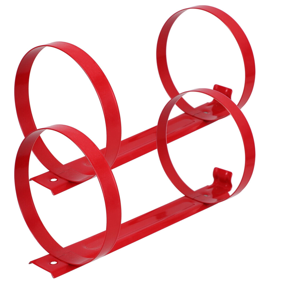 Fire Extinguisher Wall Mounting Bracket In Red Made Of Carbon Steel For Storage 2Pcs 9557311761607