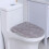 Toilettensitzbezug aus Samt, einfarbig, Plüsch, elastisch 6