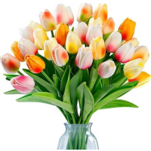30 darabos valódi tapintású PU műtulipán