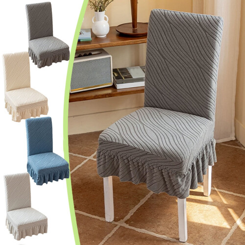 Housses de chaise extensibles avec jupe – Lavables et élastiques