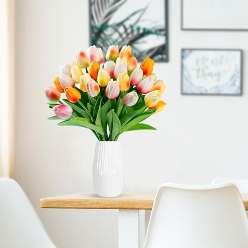 30 darabos valódi tapintású PU műtulipán 1