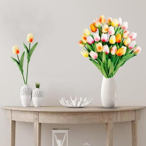 30 darabos valódi tapintású PU műtulipán 2
