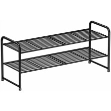 Étagère à chaussures en métal à 2 niveaux, 84 cm (L) x 41 cm (H)