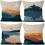 Housse de coussin bohème en coton et lin 45 x 45 cm 1