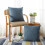 Ensemble de 4 housses de coussin effet lin, 45 x 45 cm 1
