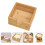 Vierkante bamboe tissuebox – kaki, 14x14x7 cm 4