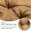 Coussin de chaise d'extérieur imperméable en polyester, coussin d'assise profonde 7