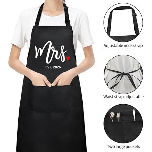 Kitchen Apron with Pockets for New Home Gift 1