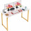 White Gold Computer Desk 47 inch Metal Frame 1