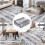 5x7 ft Soft Non-Slip Indoor Area Rug – Grey 5