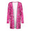 Damen-Baumwollstrickjacke, langärmelig, mit Tasche, pink 5