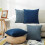 Ensemble de 4 housses de coussin effet lin, 45 x 45 cm 4