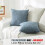 Ensemble de 4 housses de coussin effet lin, 45 x 45 cm 2