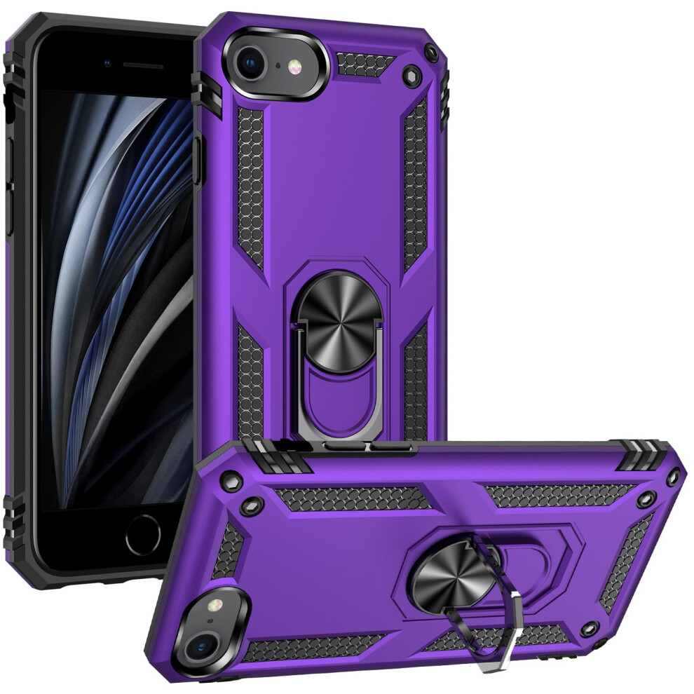 Heavy Duty Shockproof Case For Iphone 7/8/Se 2Nd & 3Rd Gen (2020/2022) – Compatible With Iphone Se 3 2022, Iphone 8, Iphone 7, Iphone Se 2 Purple 9557311766329