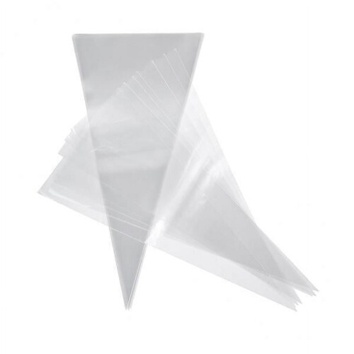 Sacchetti trasparenti a cono per caramelle – 100 pezzi, 8x27 cm