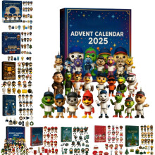 Calendrier de l'Avent 2025 – Mascottes de baseball : 24 jours, figurines miniatures de joueurs, souvenirs de stades et de trophées, cadeau idéal