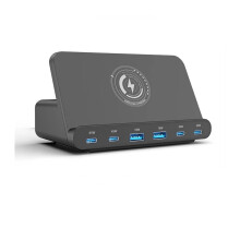 Soporte de carga inalámbrica múltiple de 160 W, estación de carga USB tipo C PD65W para portátiles de 15 y 14 Pro Max, carga rápida de