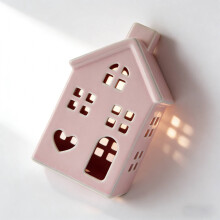 Décoration de maison en forme de cœur en céramique rose 20 cm