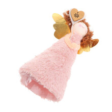 1Pc Christmas Tree Topping Angel Pink Plush Festive Atmosphere Enhancement for Decoration Item