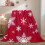 Christmas Snowflake Throw Blanket Red 130x100cm 4