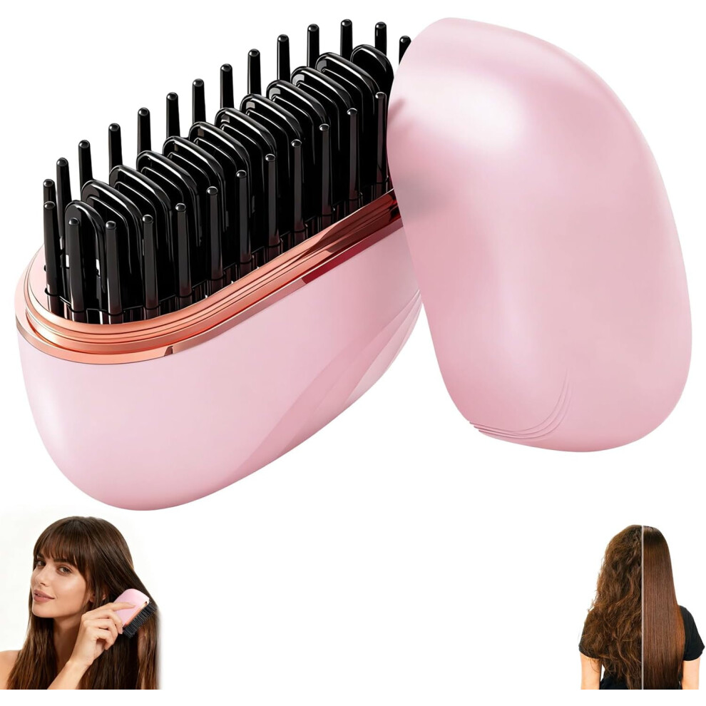 Mini rechargeable hair straightener comb with 3 temperature