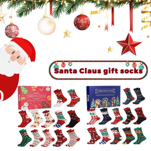 Calendrier de l'Avent chaussette 24 jours Polyester Taille unique 2
