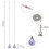 2Pcs Clear Crystal Ceiling Fan Pull Chains with 21" Beaded Extension – Compatible with Ceiling Fans & Lights 3