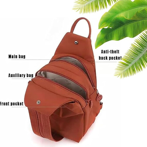Mochila conversível à prova d'água com bolsos antifurto. 2