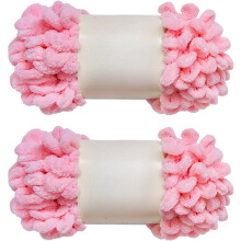 Polyester chenille pluizig garen, 200 g, 2 stuks