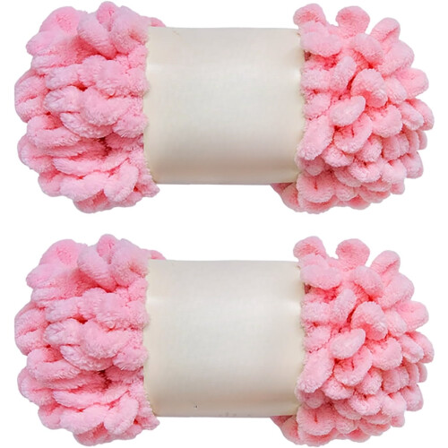 Polyester chenille pluizig garen, 200 g, 2 stuks