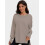 Damen Oversized Langarm-Pullover-Sweatshirts mit Rundhalsausschnitt 6