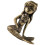 Messing zeemeerminfiguur, 4,3 cm, diverse kleuren. 4