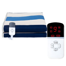 HIBIBUD Heated Electric Blanket Queen, 10 Heat Levels, 12H Auto Off, Fast Heating, Anti-Static Flannel/Sherpa – Compatible with US Outlets