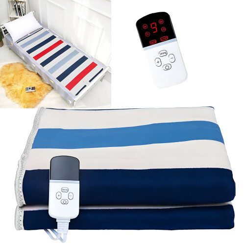 Couverture chauffante électrique HIBIBUD, format Queen, 10 niveaux de chaleur, 1