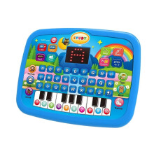 EASTIN Easy-to-Use Kids' Educational Tablet with Alphabet, Words & Music – Blue/Pink, AA Battery Operated, Compatible with Early Learning