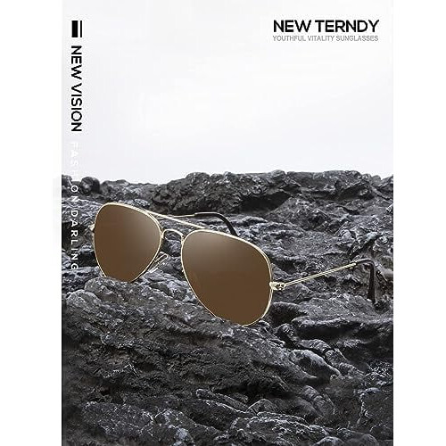 Κλασικά γυαλιά ηλίου Aviator για άνδρες και γυναίκες, οδήγηση, γυαλιά ηλίου με 2