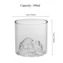 Coffret de verres à whisky japonais 3D motif glacier (17 cl)