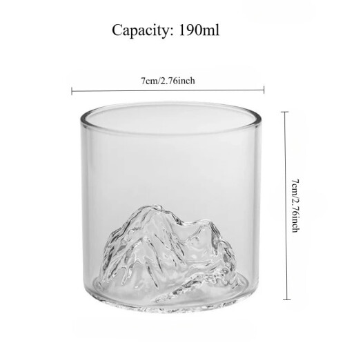 Σετ ποτηριών ουίσκι Japanese3D Glacier Mountain - Ποτήρια ουίσκι old fashioned & rock με ξύλινο κουτί 2