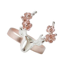 1Pack Deer Antler Ring Rose Gold Color Nature Rings For Women Vintage Christmas Fashion