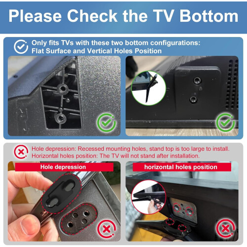Base de suporte compatível com Smart TVs TCL - Pés compatíveis com TVs TCL Roku de 28, 32, 40, 43, 49, 50, 55, 60 e 65 polegadas com parafusos. 2