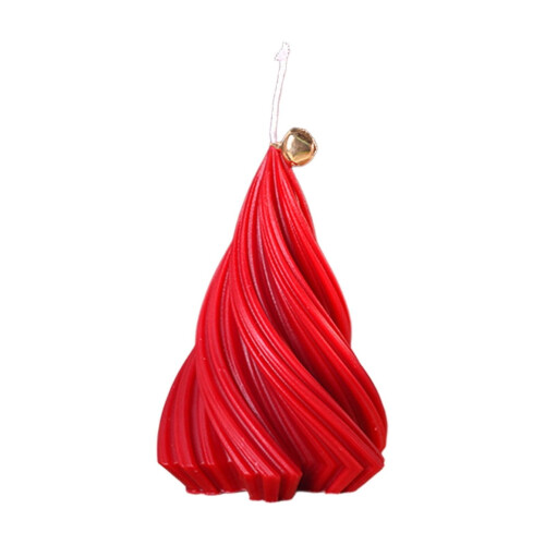 Bougies coniques rouges, cire de soja, paquet de 12 2