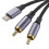 Καλώδιο στερεοφωνικού ήχου USB-C σε 2RCA, αρσενικό σε 2RCA αρσενικό καλώδιο προσαρμογέα 1