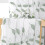 White leaf sheer curtains with embroidered leaves, 38 x 63 6